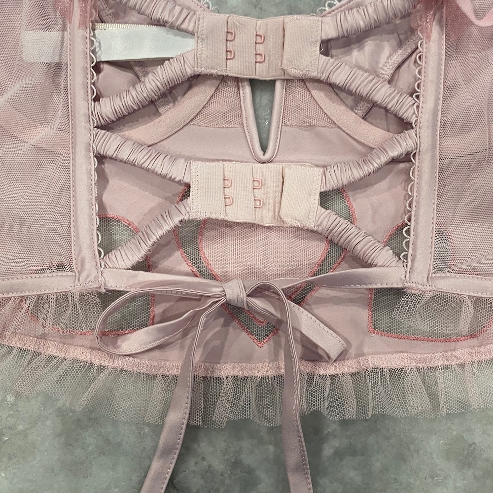 🚫SOLD🚫 NWT For Love & Lemons 🍋 Lavender/Pink Heart Bustier - Picture 10 of 10